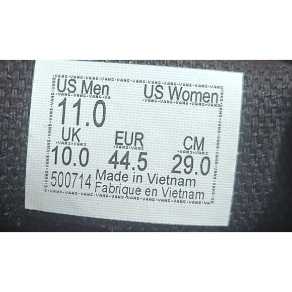 Vans Men's 500714 Authentic Refract Rainbow Skate Shoe Black Red Orange Size 11 - Picture 8 of 8